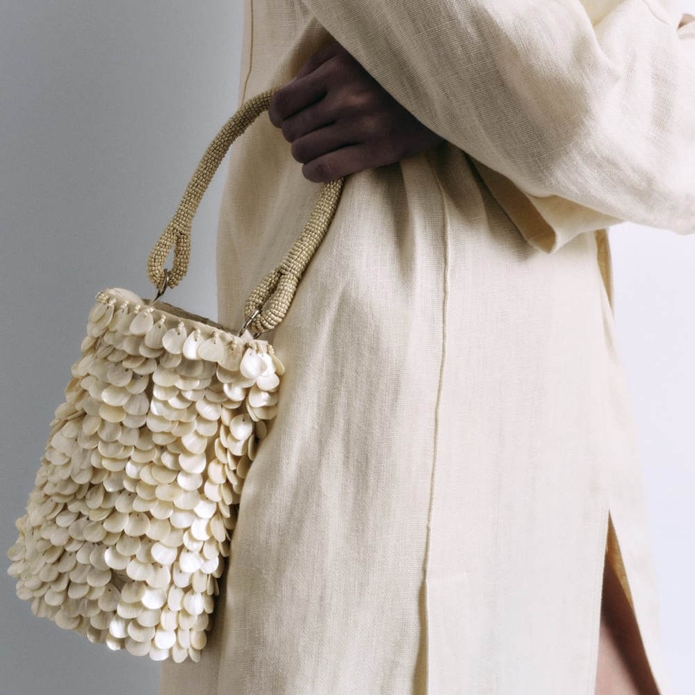 Zara shell mini bucket bag
